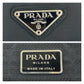 PRADA Handbag Nylon Black SilverMetal Handbag Test Triangle With logo Women Used Authentic