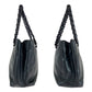 PRADA Tote Bag Leather, Plastic Black Silver Metal Tote Bag handbag Plastic Chain Women Used Authentic