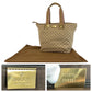 GUCCI Tote Bag 131231 GG canvas Beige Gold GoldMetal Tote Bag Shoulder Bag Women Used Authentic