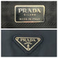 PRADA Shoulder Bag Nylon Black SilverMetal Shoulder Bag pochette Test Triangle With logo Women Used Authentic