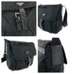 PRADA Shoulder Bag Nylon Black SilverMetal Shoulder Bag pochette Test Triangle With logo Women Used Authentic