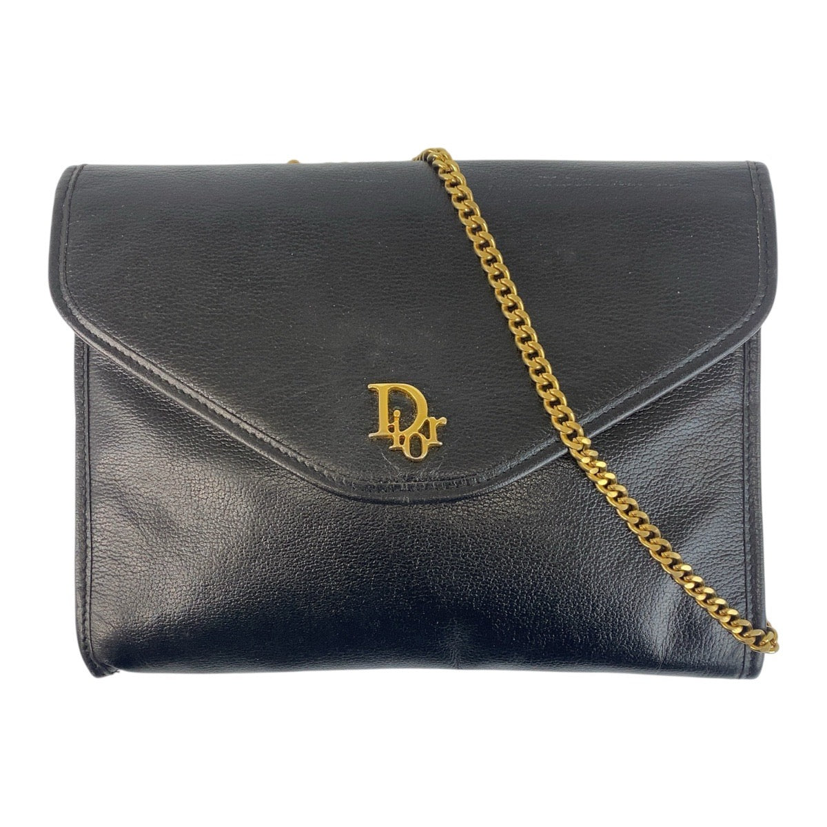Dior Shoulder Bag leather Black GoldMetal