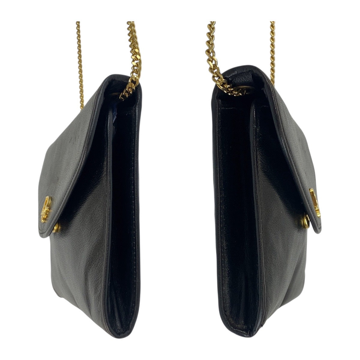 Dior Shoulder Bag leather Black GoldMetal