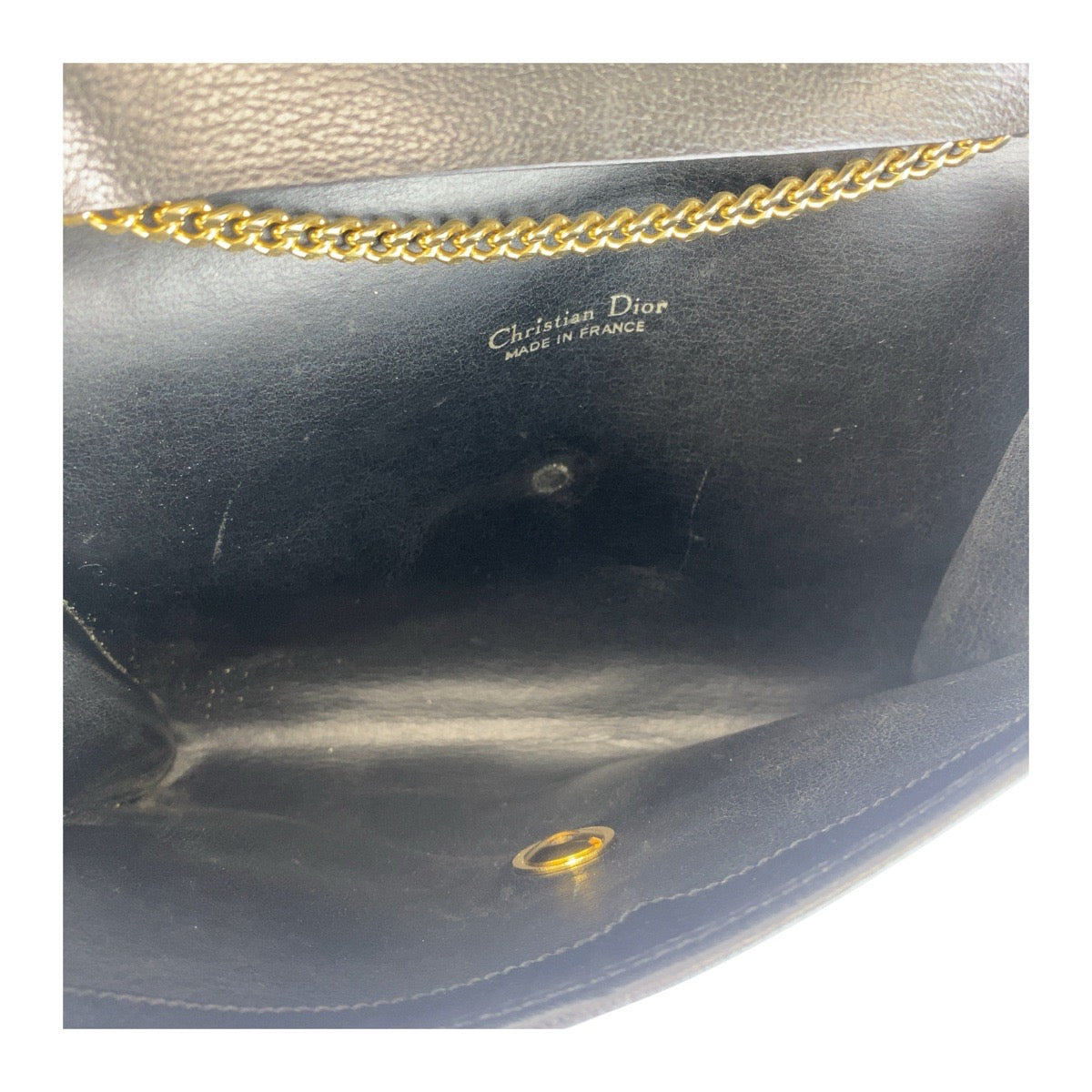 Dior Shoulder Bag leather Black GoldMetal