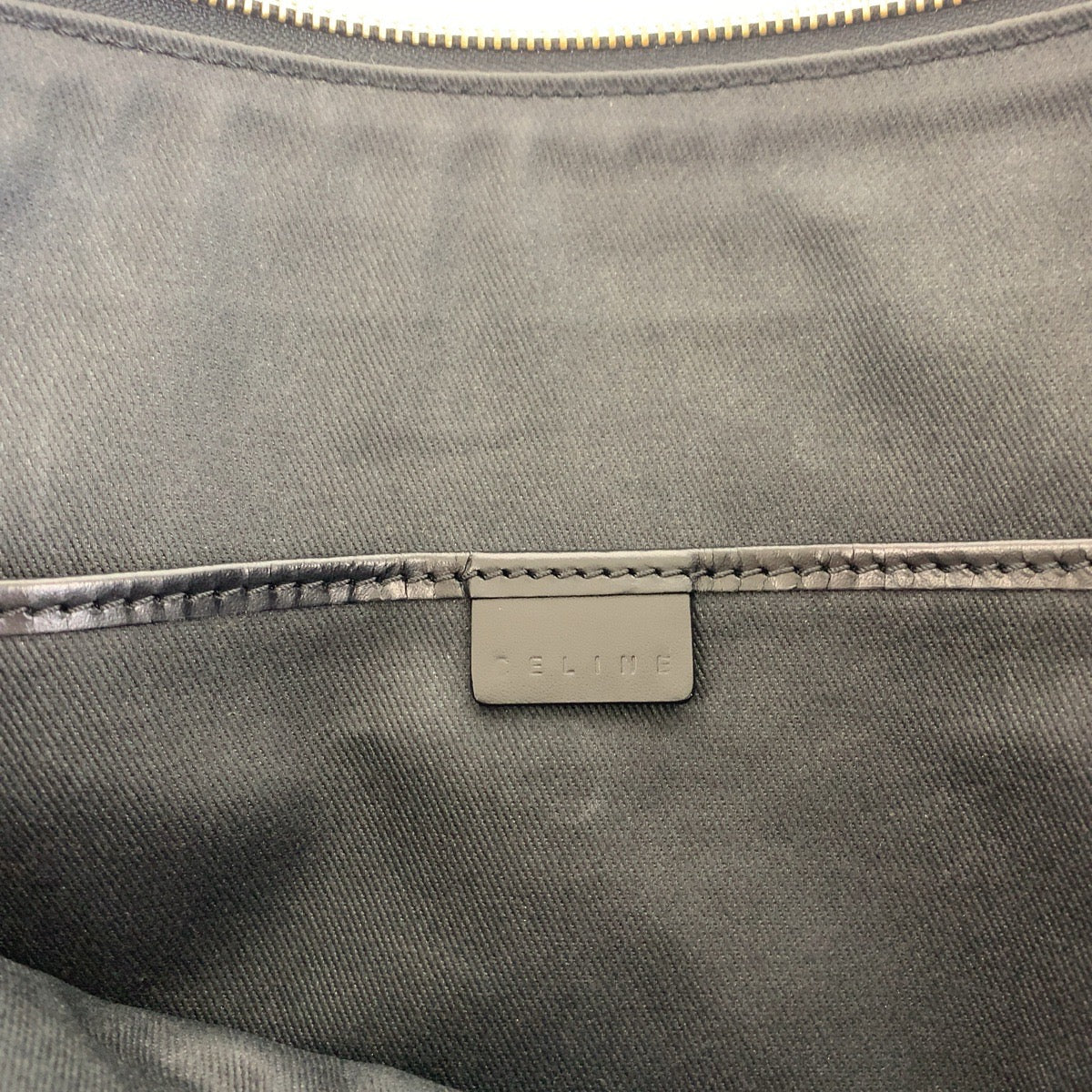 CELINE Tote Bag PVC Brown Gold Metal Tote Bag Shoulder Bag Macadam Pattern Women Used Authentic