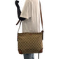 GUCCI Shoulder Bag 337598 GG canvas Brown Silver Metal Shoulder Bag Messenger bag Sherry line Women Used Authentic