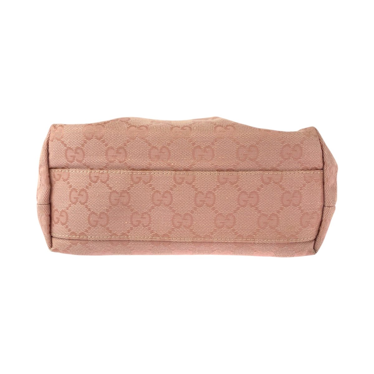 GUCCI Tote Bag 002 1075 GG canvas Pink Beige SilverMetal Tote Bag Shoulder Bag Women Used Authentic