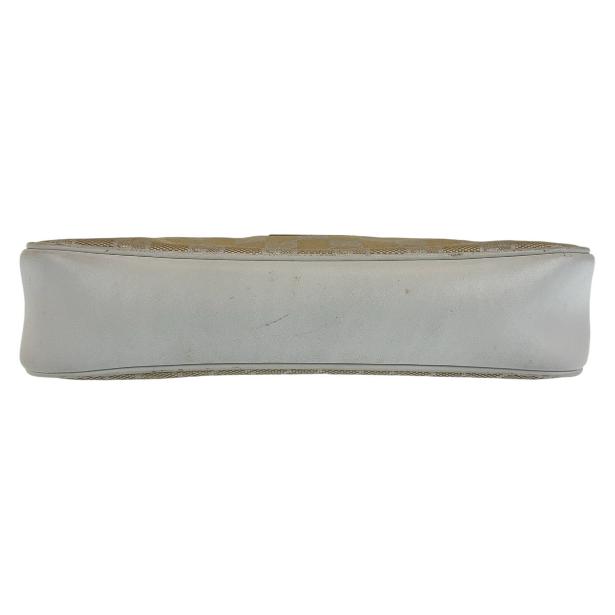GUCCI Shoulder Bag 001 3870 GG canvas, leather White Beige SilverMetal Shoulder Bag Handbag Accessory Pouch Bamboo Women Used Authentic
