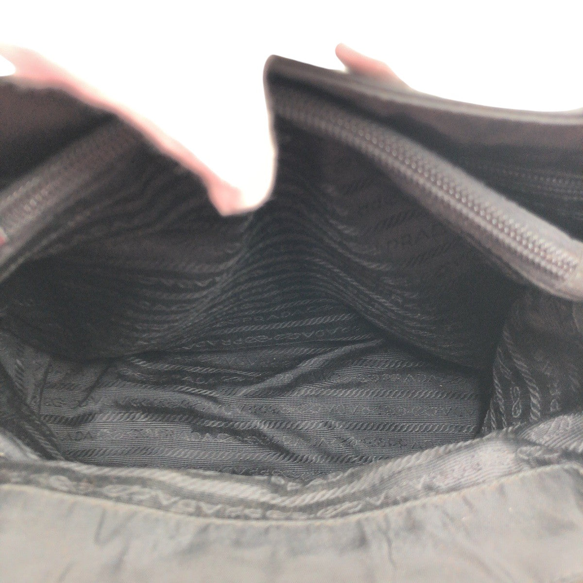 PRADA Tote Bag Nylon black Tote Bag handbag Test Triangular logo Women Used Authentic