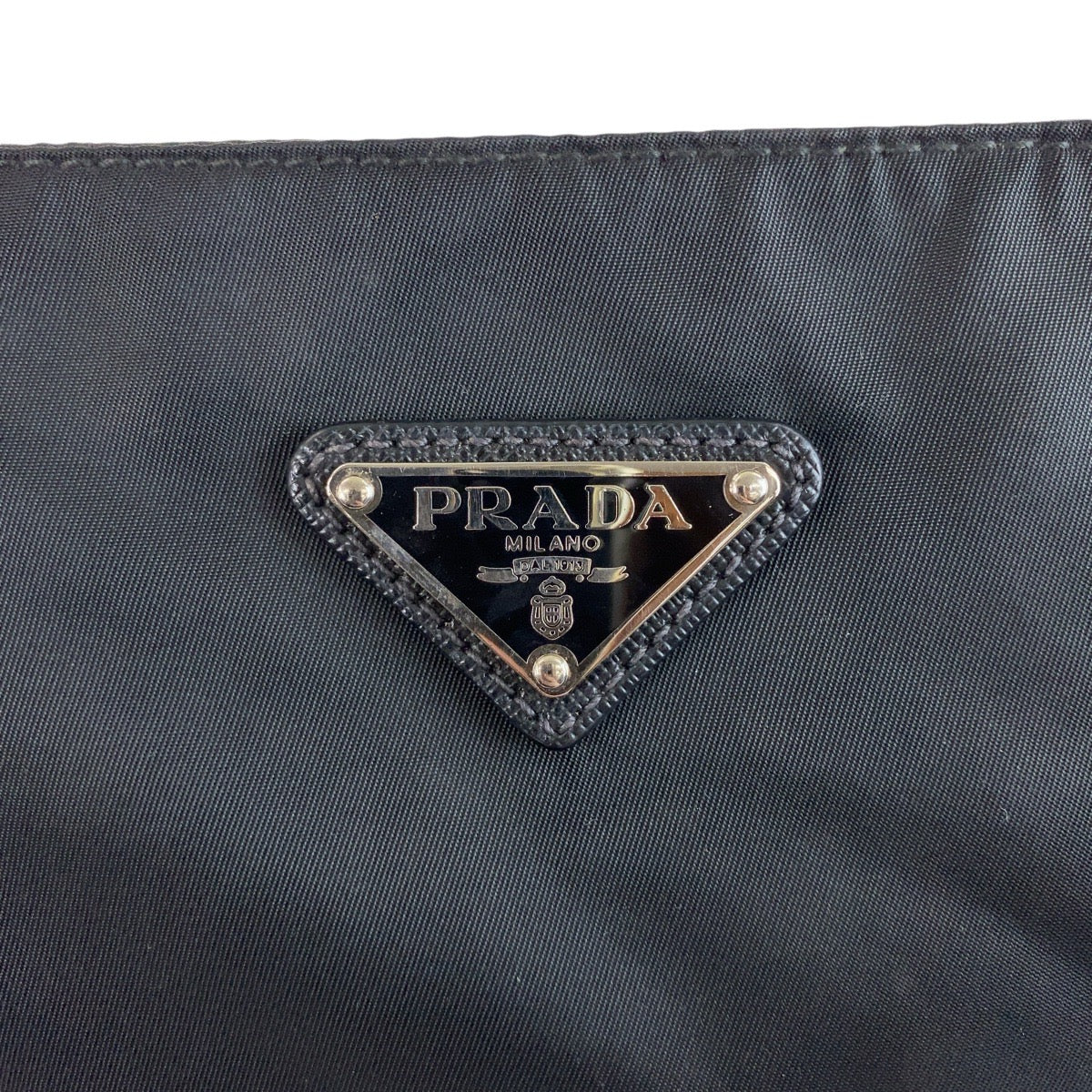 PRADA Shoulder Bag Nylon Black SilverMetal Crossbody Shoulder Bag Messenger Bag Test Triangle With logo mens Used Authentic
