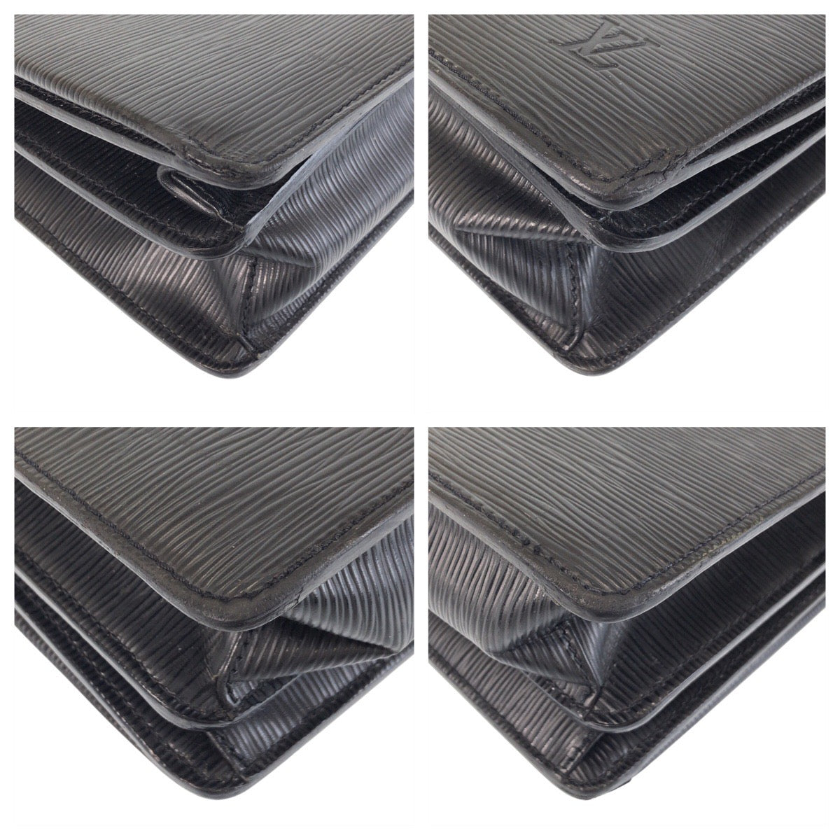 LOUIS VUITTON Business bag M54532 Epi Leather Noir Black SilverMetal Business bag briefcase Epi Robusto mens Used Authentic