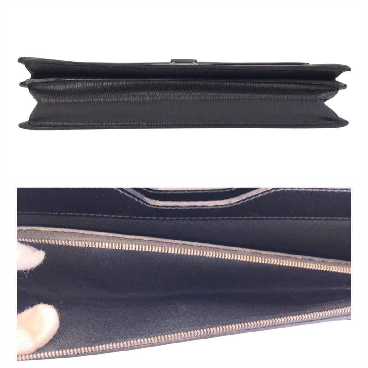 LOUIS VUITTON Business bag M54532 Epi Leather Noir Black SilverMetal Business bag briefcase Epi Robusto mens Used Authentic