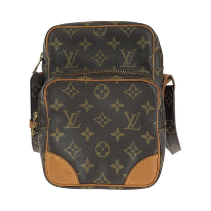 LOUIS VUITTON Shoulder Bag M45236 PVC, Leather Brown Gold Metal Shoulder Bag pochette Monogram Amazone Women Used Authentic