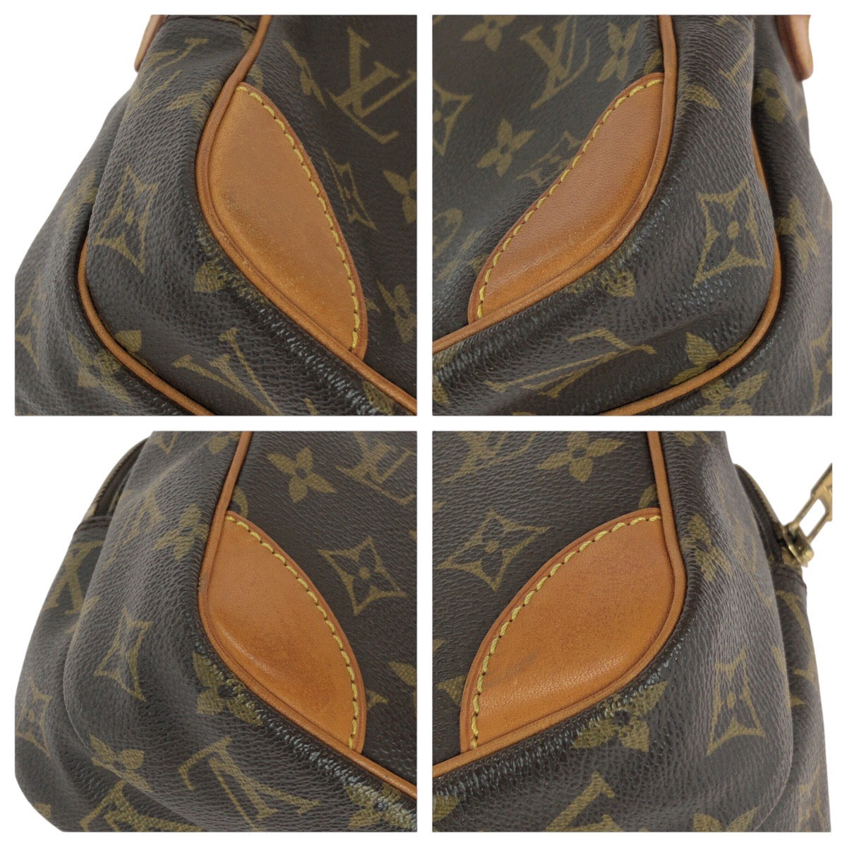 LOUIS VUITTON Shoulder Bag M45236 PVC, Leather Brown Gold Metal Shoulder Bag pochette Monogram Amazone Women Used Authentic