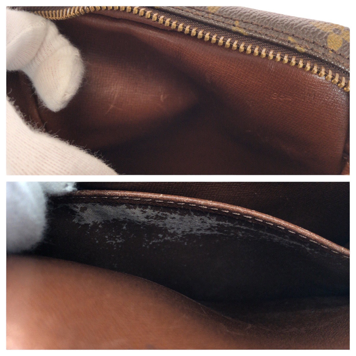 LOUIS VUITTON Shoulder Bag M45236 PVC, Leather Brown Gold Metal Shoulder Bag pochette Monogram Amazone Women Used Authentic