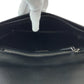 PRADA Clutch bag VR089M leather Bicolor Green Black SilverMetal Safiano Triangle With logo