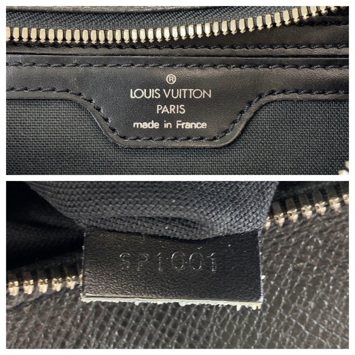 LOUIS VUITTON Shoulder Bag M30152 Taiga Ardoise Black SilverMetal Shoulder Bag Crossbody Taiga reporter mens Used Authentic