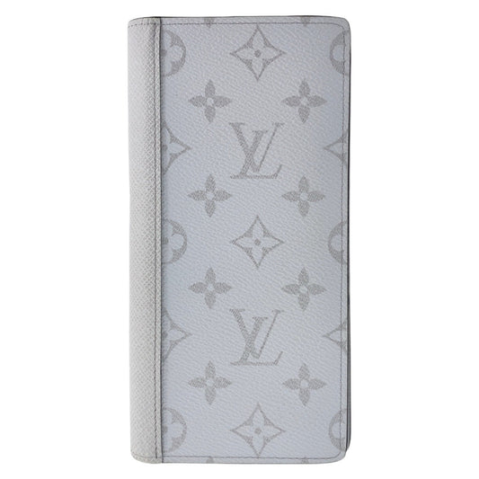 LOUIS VUITTON Long Wallet Purse M30298 PVC Antarctica White SilverMetal Long Wallet Purse Taigalama Portefeuille Braza mens Used Authentic