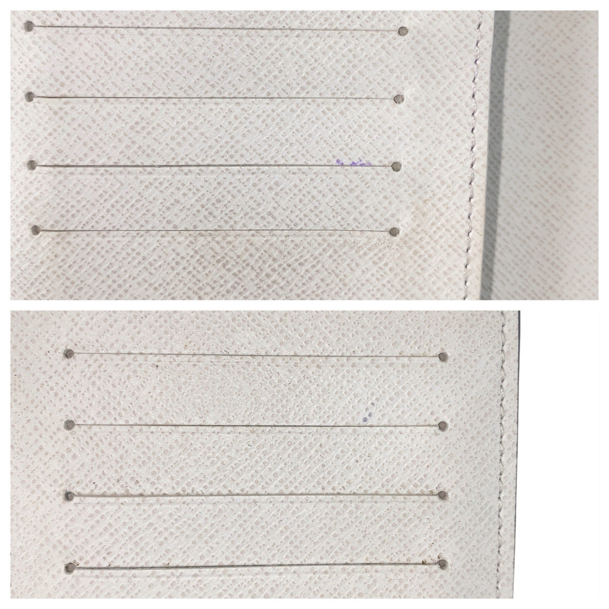 LOUIS VUITTON Long Wallet Purse M30298 PVC Antarctica White SilverMetal Long Wallet Purse Taigalama Portefeuille Braza mens Used Authentic