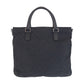 GUCCI Tote Bag 122797 GG canvas, leather Black SilverMetal Tote Bag Shoulder Bag Women Used Authentic