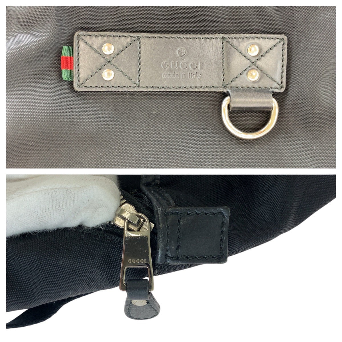 GUCCI Backpack 268184 canvas black Sherry line