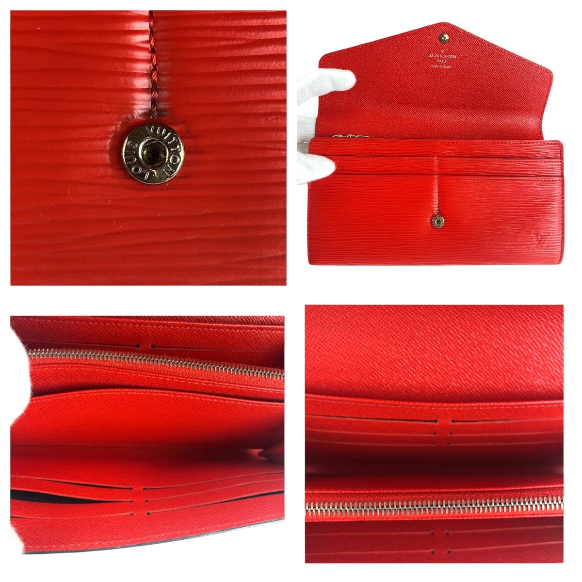 LOUIS VUITTON Long Wallet Purse M60723 Epi Leather Coklico Long wallet Epi Portefeuille Sarah Women Used Authentic