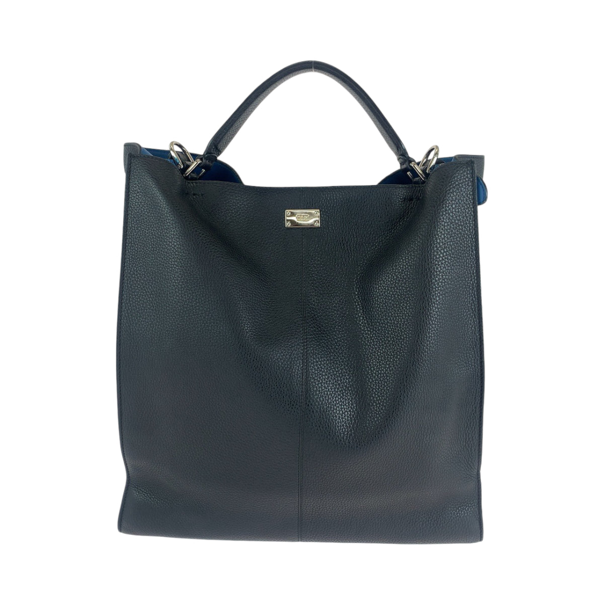 FENDI Business bag 7VA447 leather Black SilverMetal Business bag briefcase Peekaboo x light mens Used Authentic