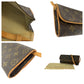 LOUIS VUITTON Shoulder Bag M51854 PVC Brown Gold Metal Shoulder Bag pochette Monogram Pochette Twin PM Women Used Authentic
