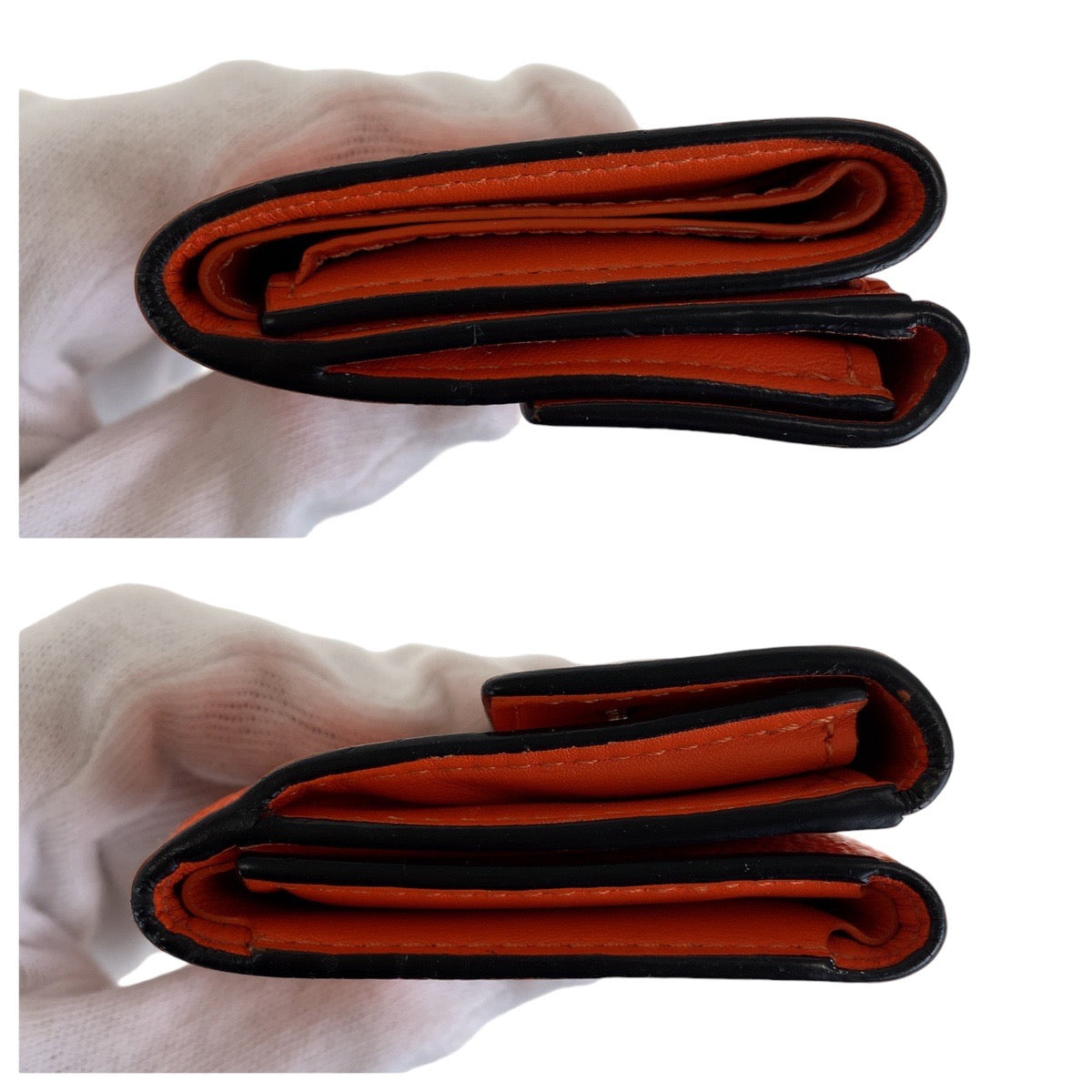 LOUIS VUITTON Tri-fold wallet M69245 leather Volcano orange Folding wallet Compact wallet Taiga Lama Monogram Discovery compact wallet Women Used Authentic