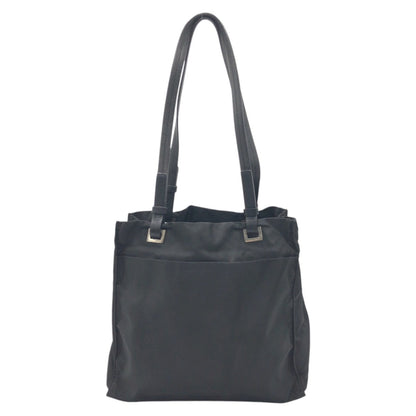 PRADA Tote Bag Nylon Black black Tote Bag Unisex Test Triangular logo Women Used Authentic