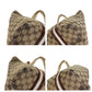 GUCCI Tote Bag GG canvas, leather Brown Gold Metal Tote Bag Shoulder Bag Shelly Line Bamboo Women Used Authentic