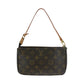 LOUIS VUITTON Handbag M51980 PVC Brown Gold Metal Handbag accessory pouch Monogram Women Used Authentic