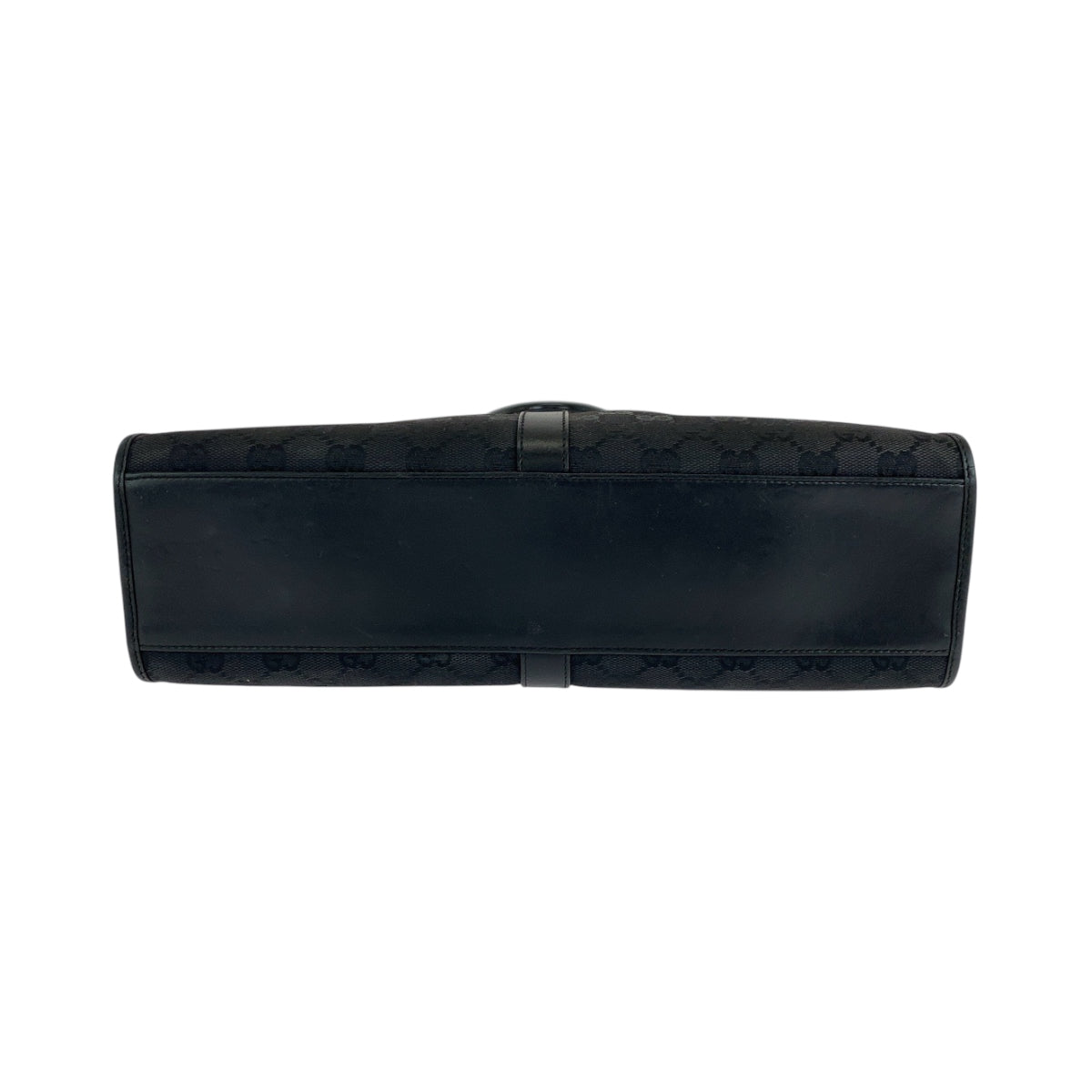 GUCCI Tote Bag 002 1064 GG canvas Black SilverMetal Tote Bag handbag Jackie Women Used Authentic