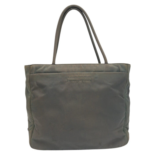 PRADA Tote Bag Nylon khaki Tote Bag handbag Triangular logo Women Used Authentic