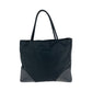 PRADA Tote Bag Nylon Black SilverMetal Tote Bag Shoulder Bag Triangle With logo Women Used Authentic