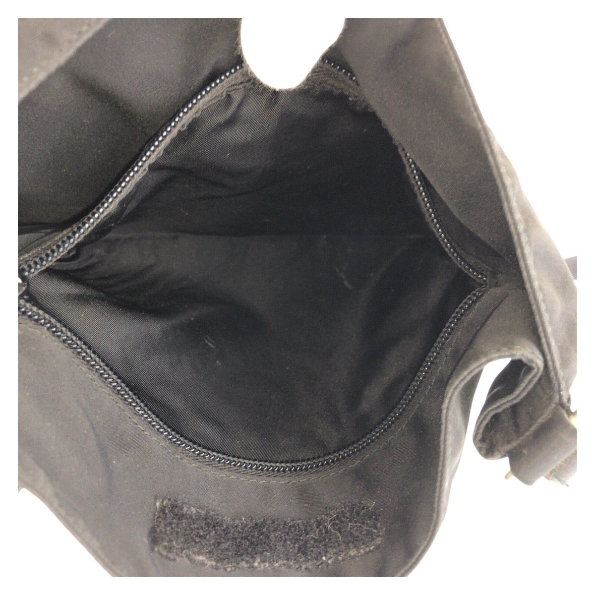 PRADA Shoulder Bag Nylon Black SilverMetal Crossbody Shoulder Bag Messenger Bag Test Triangle With logo Women Used Authentic