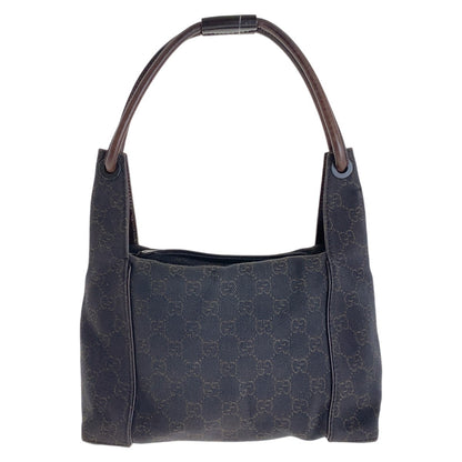 GUCCI Shoulder Bag 101333 GG canvas Brown Silver Metal Hobo Shoulder Bag Handbag Women Used Authentic