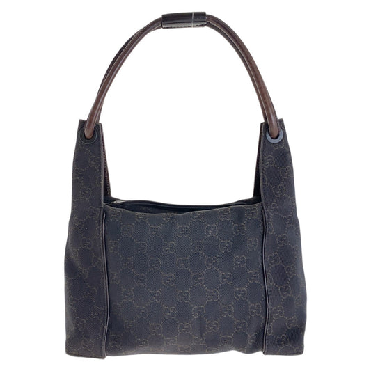 GUCCI Shoulder Bag 101333 GG canvas Brown Silver Metal Hobo Shoulder Bag Handbag Women Used Authentic