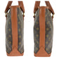 LOUIS VUITTON Tote Bag M42425 PVC Brown Gold Metal Tote Bag Shoulder Bag Monogram Weekend PM mens Used Authentic