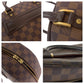 LOUIS VUITTON Handbag N41455 PVC Brown Gold Metal Handbag Boston Duffel bag Damier Ebene Nolita Women Used Authentic
