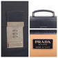 PRADA Business bag leather Black SilverMetal Business bag briefcase Safiano mens Used Authentic