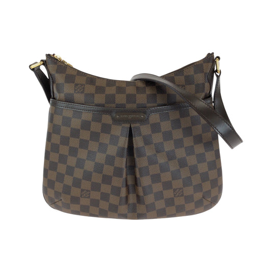 LOUIS VUITTON Shoulder Bag N42251 PVC Brown Gold Metal Shoulder Bag Crossbody Damier Ebene Bloomsbury PM Women Used Authentic