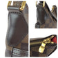 LOUIS VUITTON Shoulder Bag N42251 PVC Brown Gold Metal Shoulder Bag Crossbody Damier Ebene Bloomsbury PM Women Used Authentic