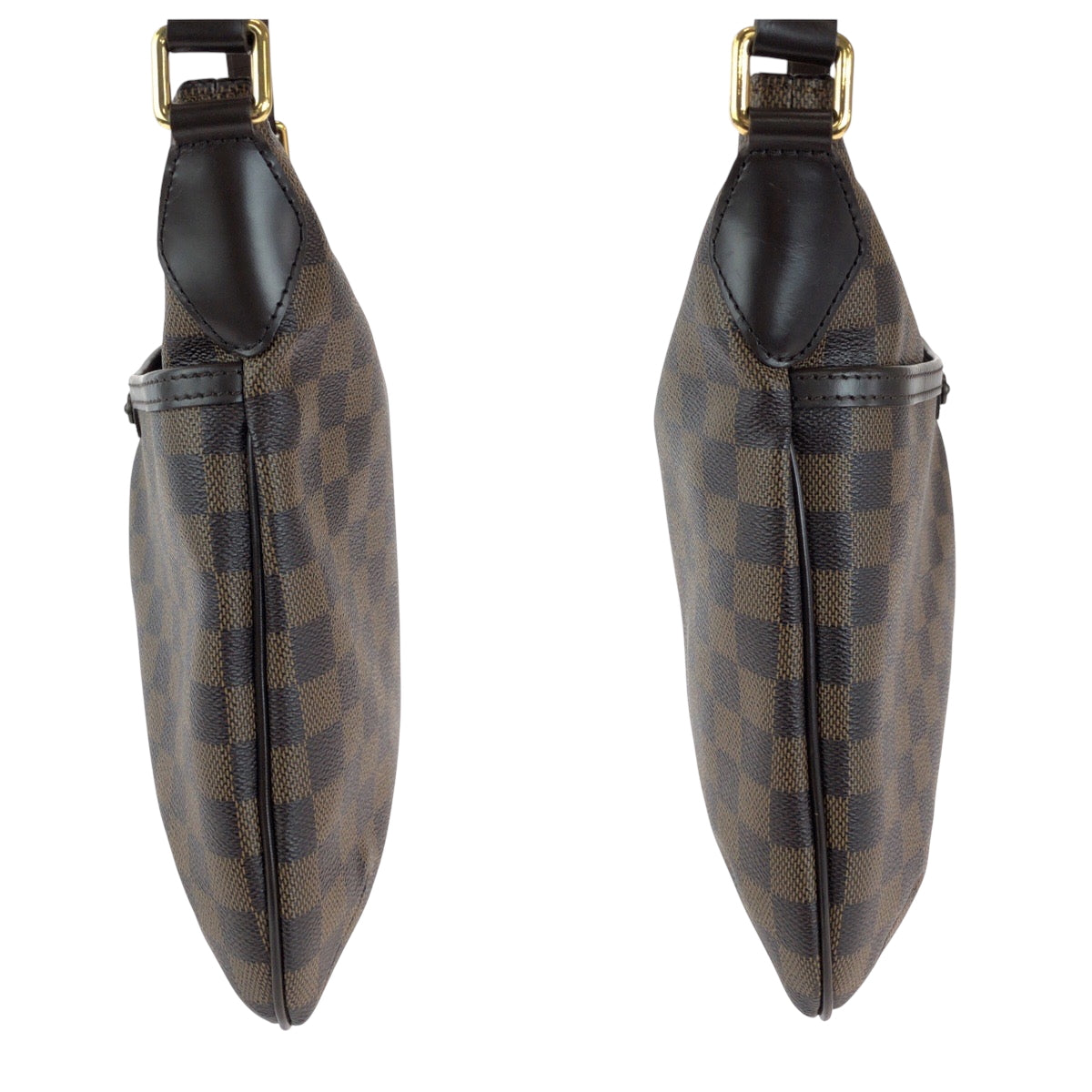 LOUIS VUITTON Shoulder Bag N42251 PVC Brown Gold Metal Shoulder Bag Crossbody Damier Ebene Bloomsbury PM Women Used Authentic