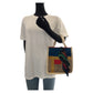 PRADA Tote Bag Nylon, Cotton Beige Multicolor SilverMetal Tote Bag handbag Patchwork Bird Triangle With logo Women Used Authentic