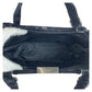 PRADA Handbag Velor Black SilverMetal Handbag Women Used Authentic