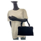 PRADA Handbag Velor Black SilverMetal Handbag Women Used Authentic