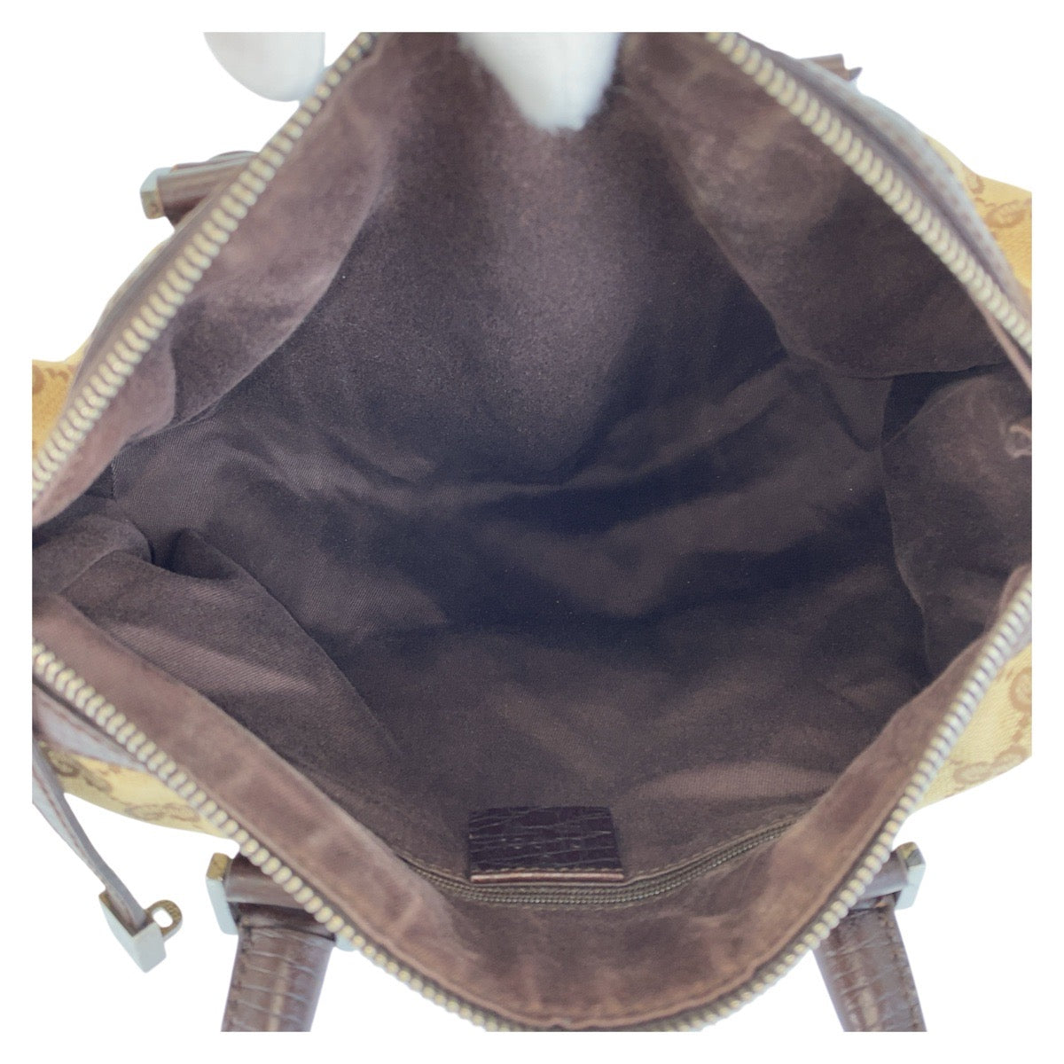 GUCCI Handbag 30458 GG canvas, leather Beige brown Handbag Boston Duffel bag Women Used Authentic
