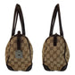 GUCCI Handbag 30458 GG canvas, leather Beige brown Handbag Boston Duffel bag Women Used Authentic