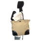 PRADA Tote Bag Canvas, enamel Beige Black SilverMetal Tote Bag Shoulder Bag Triangle With logo Women Used Authentic